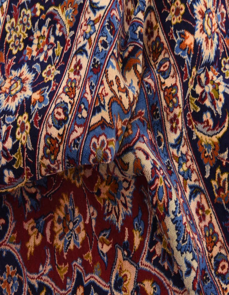Detail image of 9' 8 x 13' 3 Hand Knotted Isfahan Persian Wool Rug