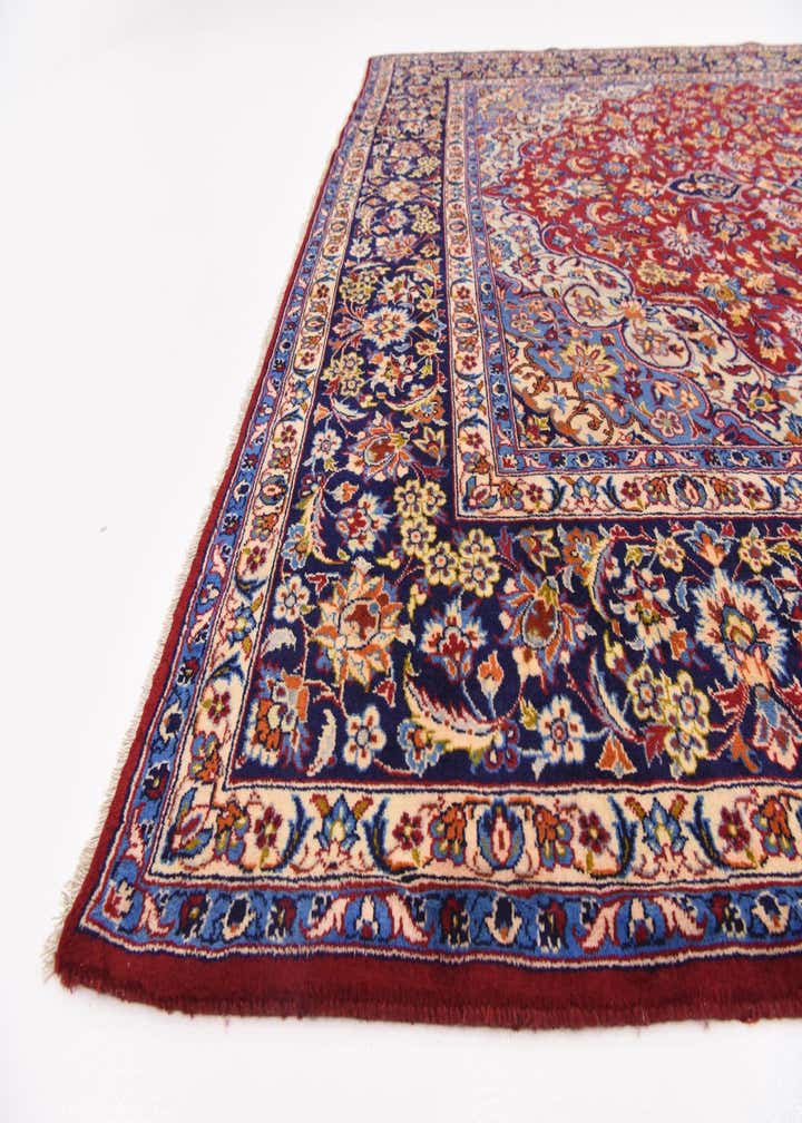 9' 8 x 13' 3 Hand Knotted Isfahan Persian Wool Rug