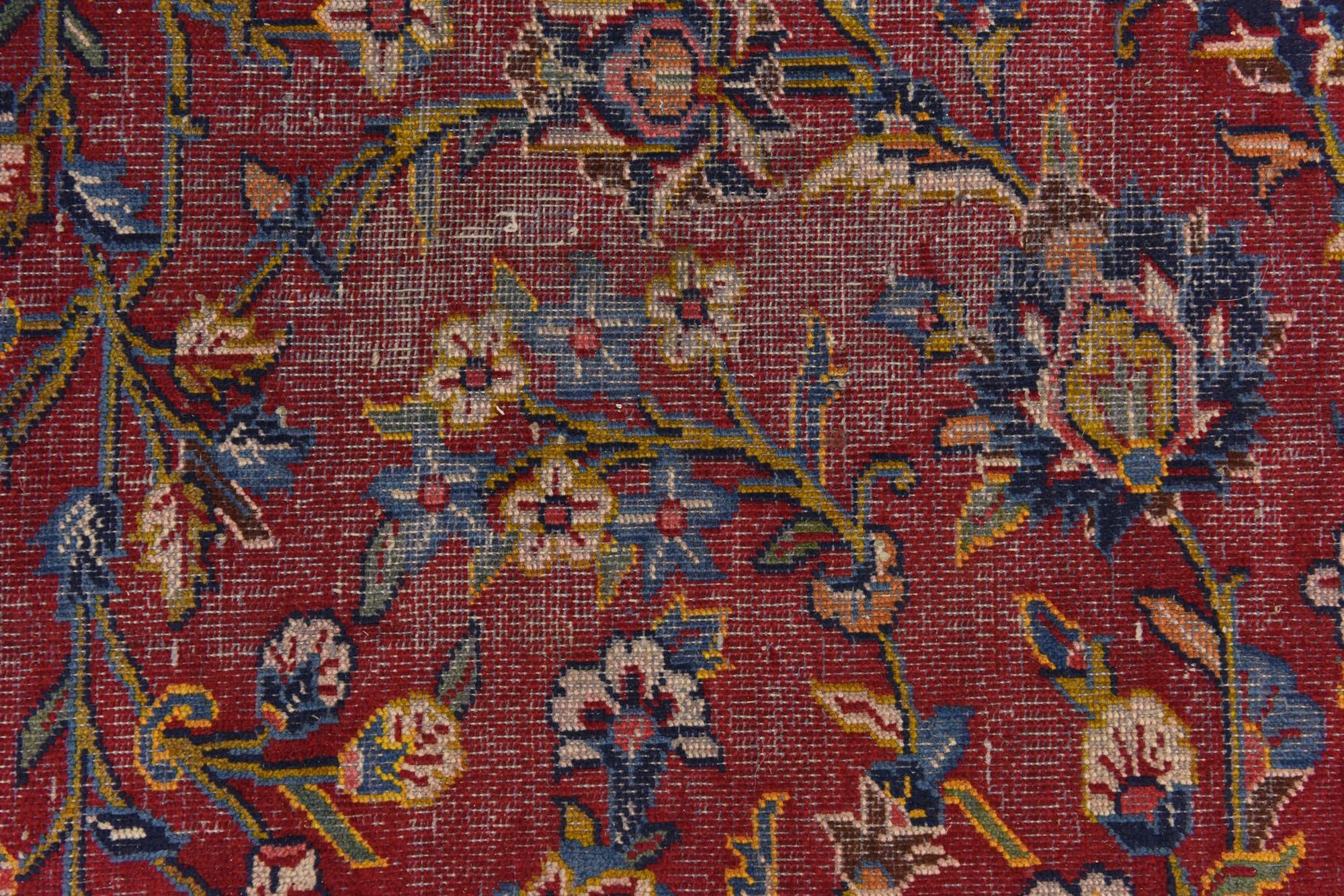 9' 10 x 13' 2 Hand Knotted Isfahan Persian Wool Rug