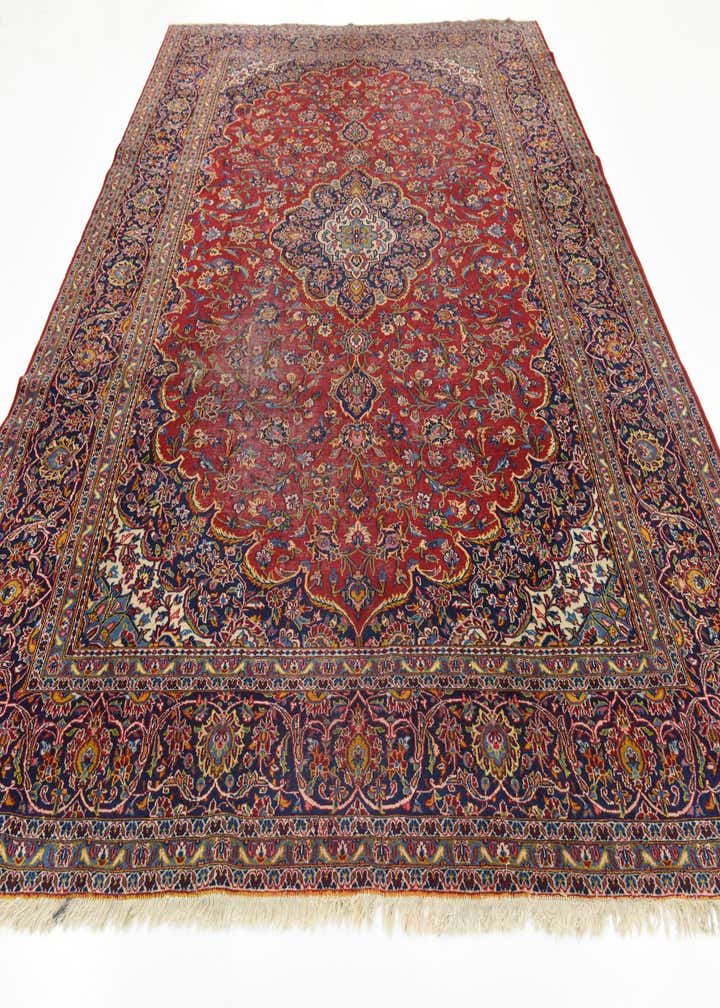 9' 10 x 13' 2 Hand Knotted Isfahan Persian Wool Rug