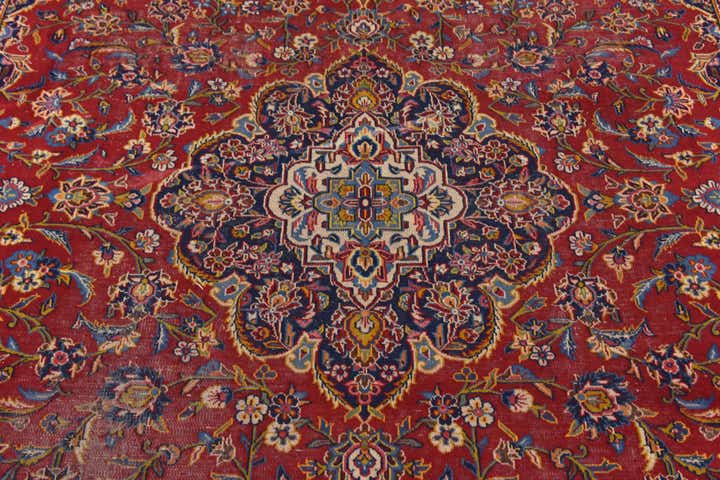 9' 10 x 13' 2 Hand Knotted Isfahan Persian Wool Rug