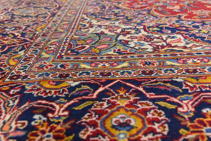 9' 10 x 13' 2 Hand Knotted Isfahan Persian Wool Rug