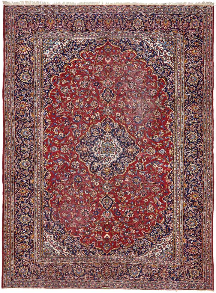 9' 10 x 13' 2 Hand Knotted Isfahan Persian Wool Rug