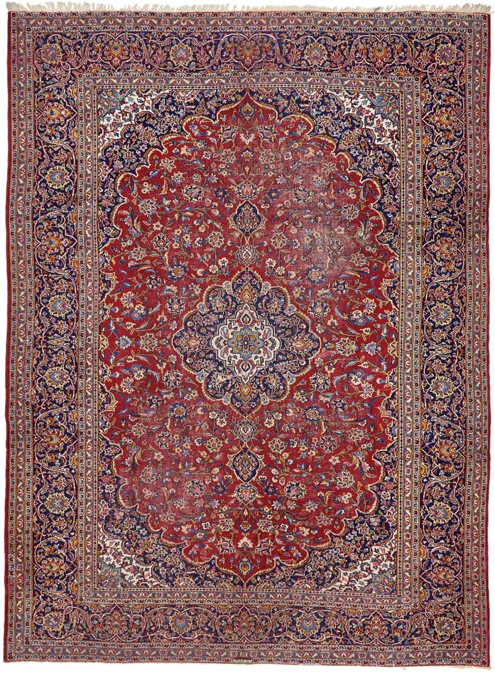 Detail image of 9' 10 x 13' 2 Hand Knotted Isfahan Persian Wool Rug