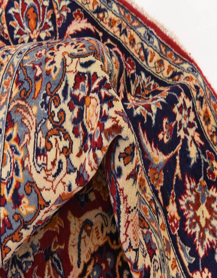 Detail image of 9' 9 x 13'  Hand Knotted Isfahan Persian Wool Rug