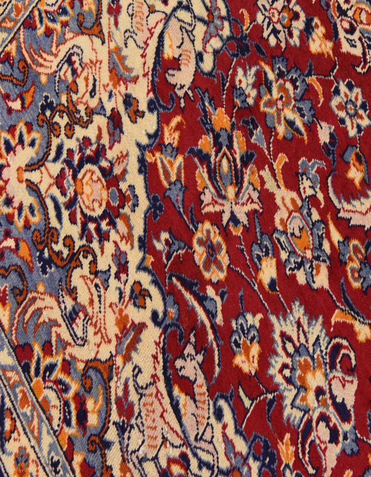 Detail image of 9' 9 x 13'  Hand Knotted Isfahan Persian Wool Rug