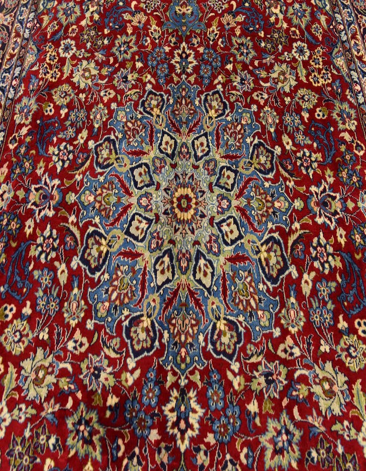 Detail image of 10' x 13' 3  Hand Knotted Isfahan Persian Wool Rug