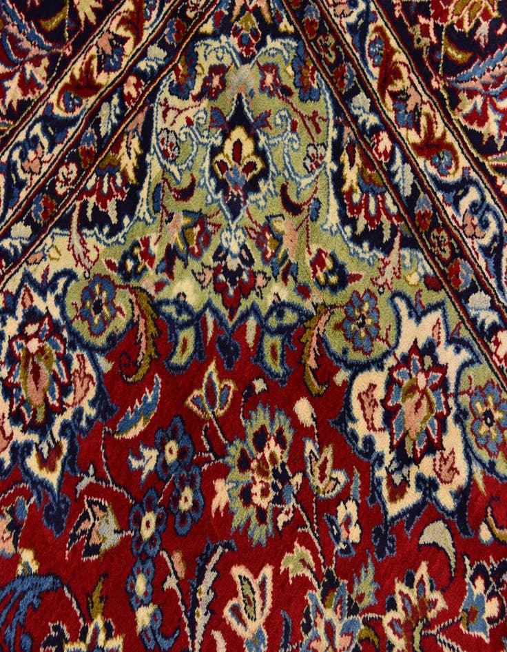 Detail image of 10' x 13' 3  Hand Knotted Isfahan Persian Wool Rug