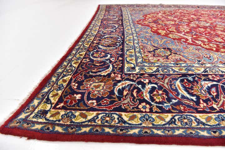 9' 8 x 12' 9 Hand Knotted Isfahan Persian Wool Rug