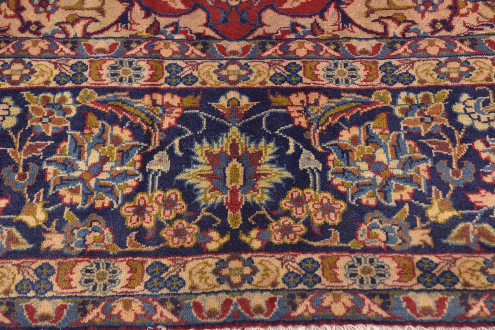 9' 8 x 12' 10 Hand Knotted Isfahan Persian Wool Rug