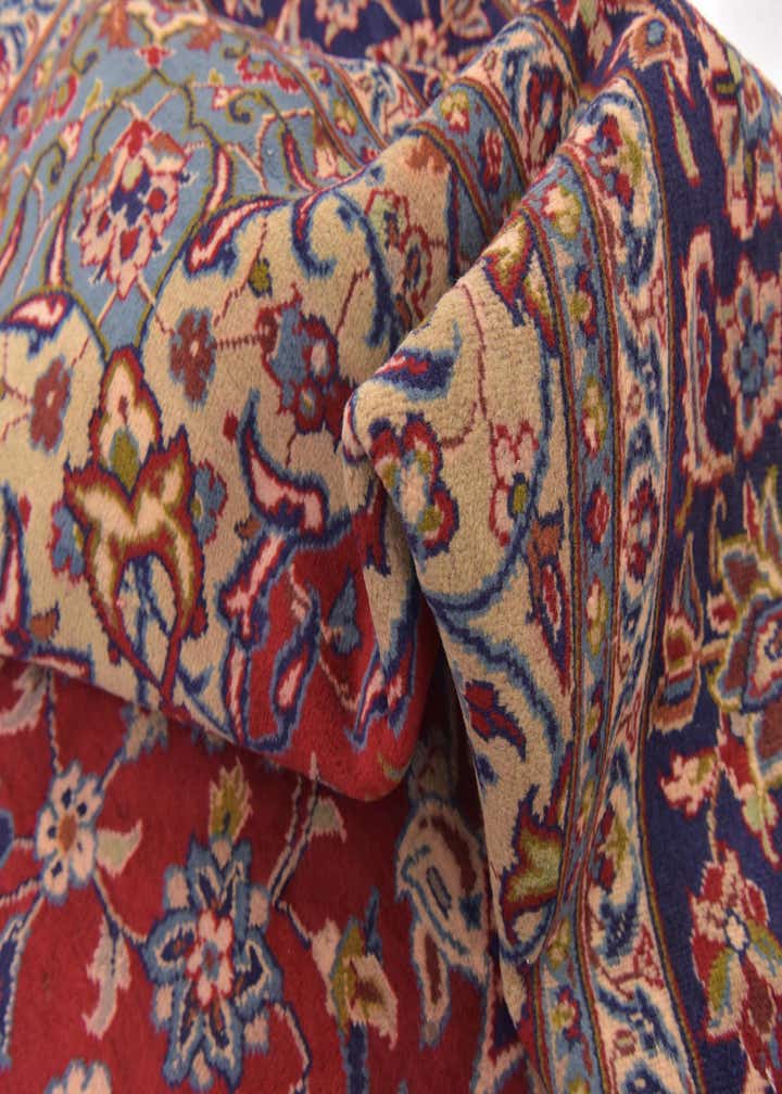 9' 8 x 13' Hand Knotted Isfahan Persian Wool Rug
