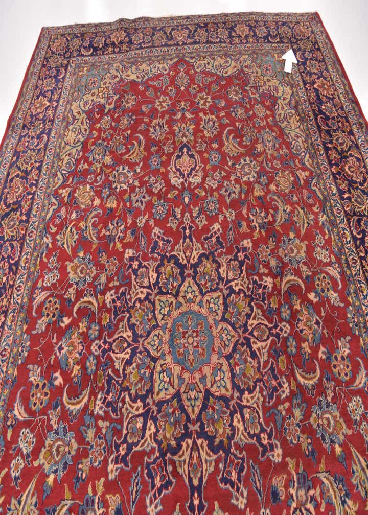 9' 8 x 13' Hand Knotted Isfahan Persian Wool Rug
