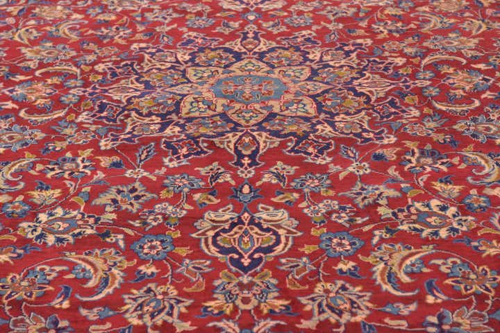 9' 8 x 13' Hand Knotted Isfahan Persian Wool Rug