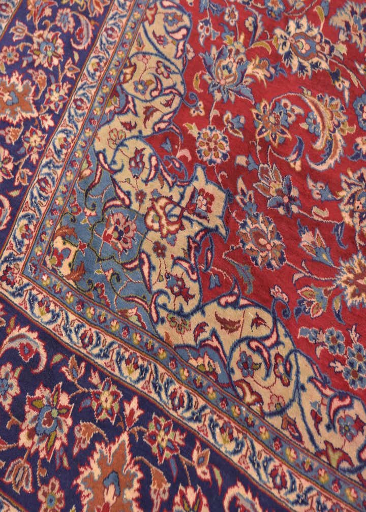 9' 8 x 13' Hand Knotted Isfahan Persian Wool Rug