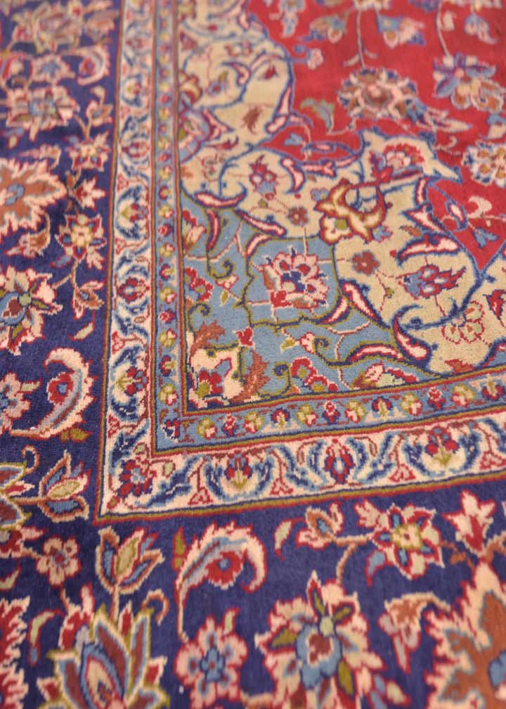 9' 8 x 13' Hand Knotted Isfahan Persian Wool Rug