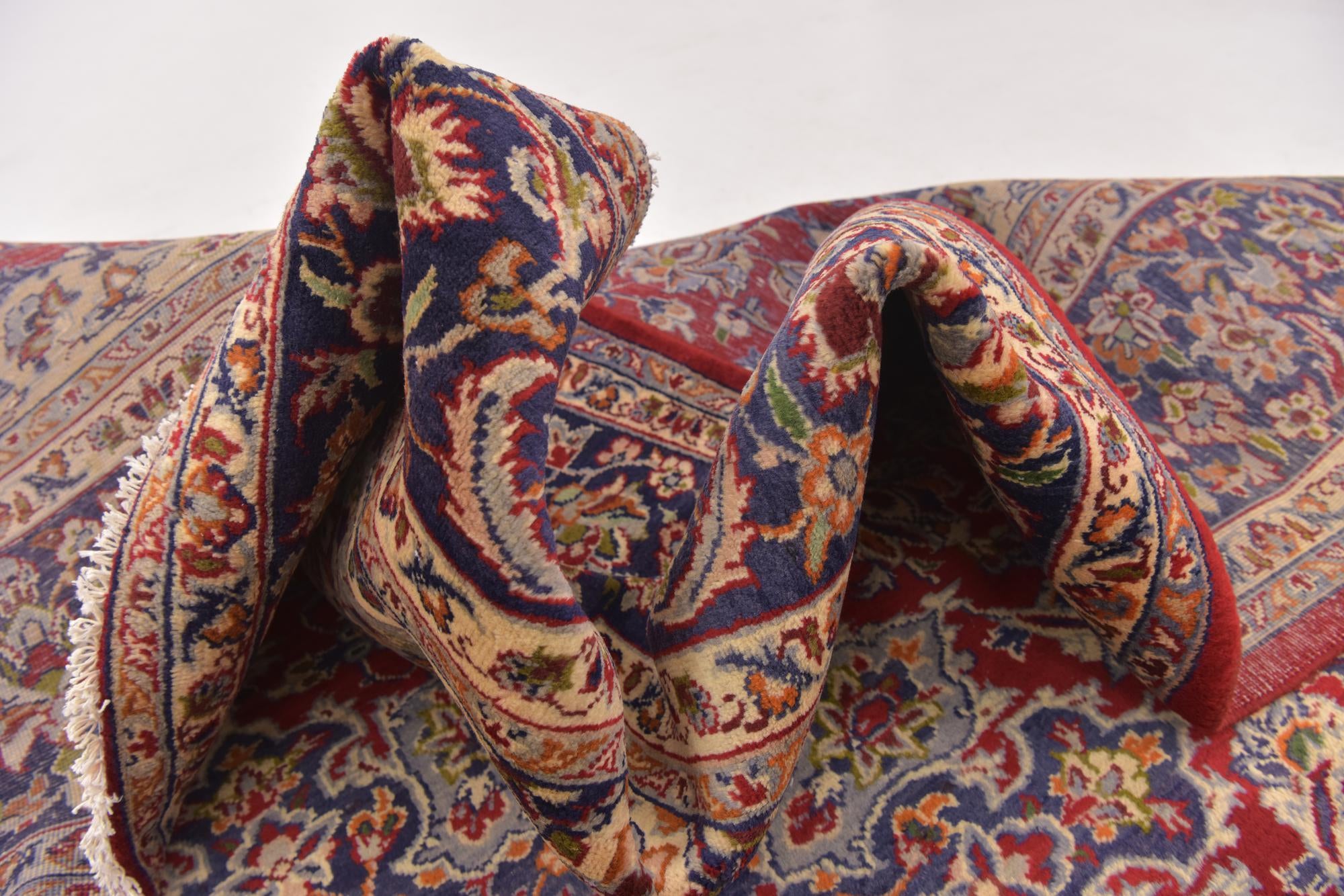 9' 10 x 13' 2 Hand Knotted Isfahan Persian Wool Rug