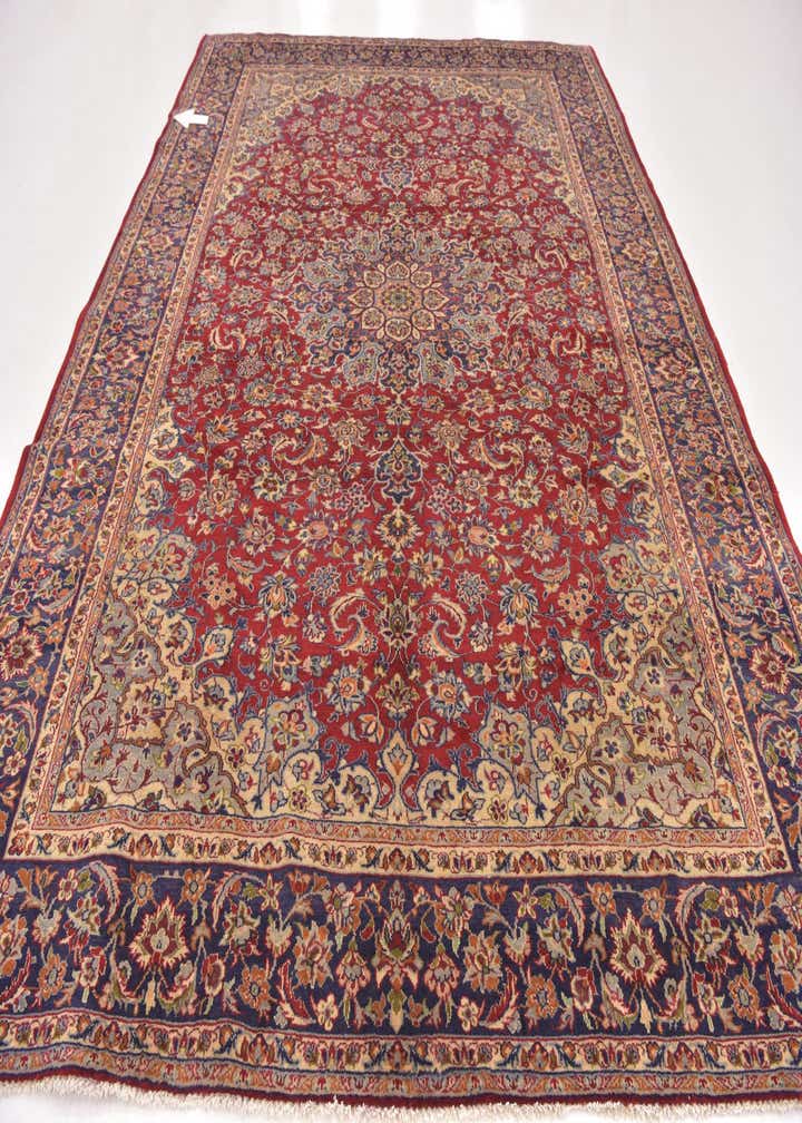 9' 10 x 13' 2 Hand Knotted Isfahan Persian Wool Rug