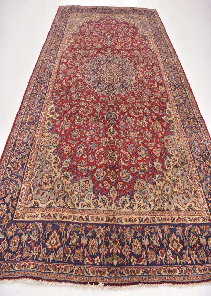 9' 10 x 13' 2 Hand Knotted Isfahan Persian Wool Rug