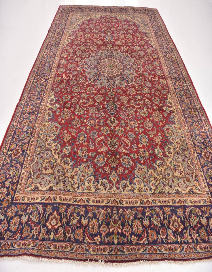 Detail image of 9' 10 x 13' 2 Hand Knotted Isfahan Persian Wool Rug