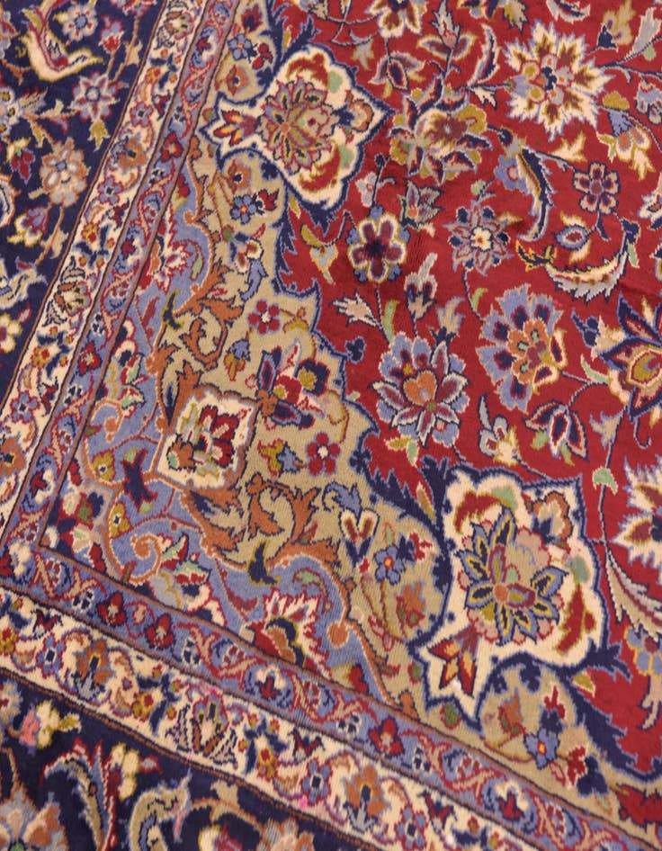 Detail image of 9' 10 x 13' 4 Hand Knotted Isfahan Persian Wool Rug