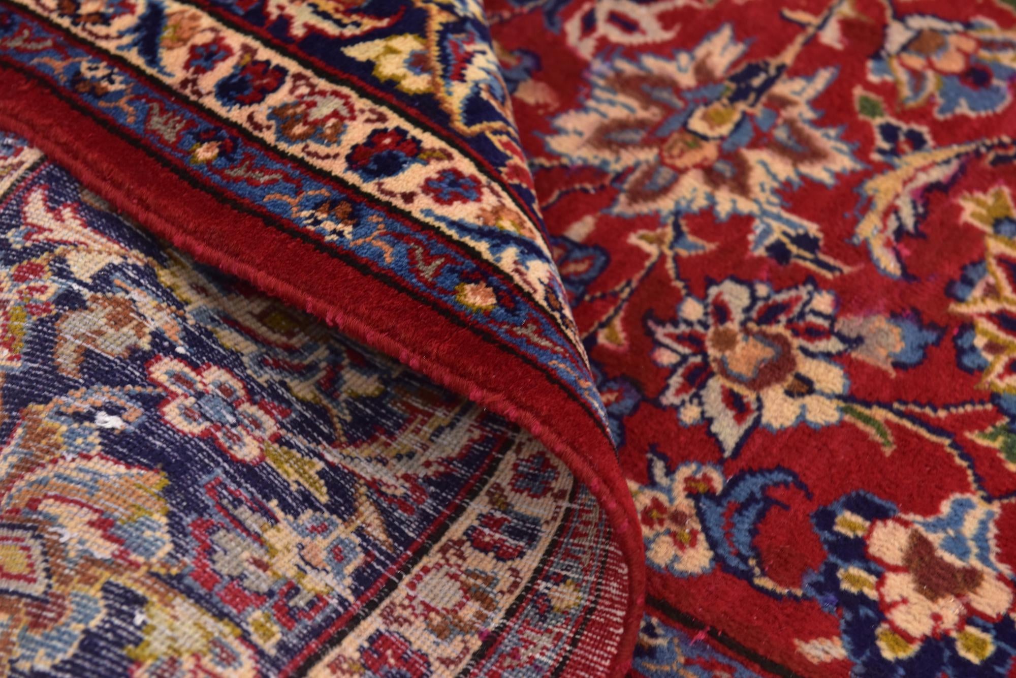9' 8 x 13' 3 Hand Knotted Isfahan Persian Wool Rug