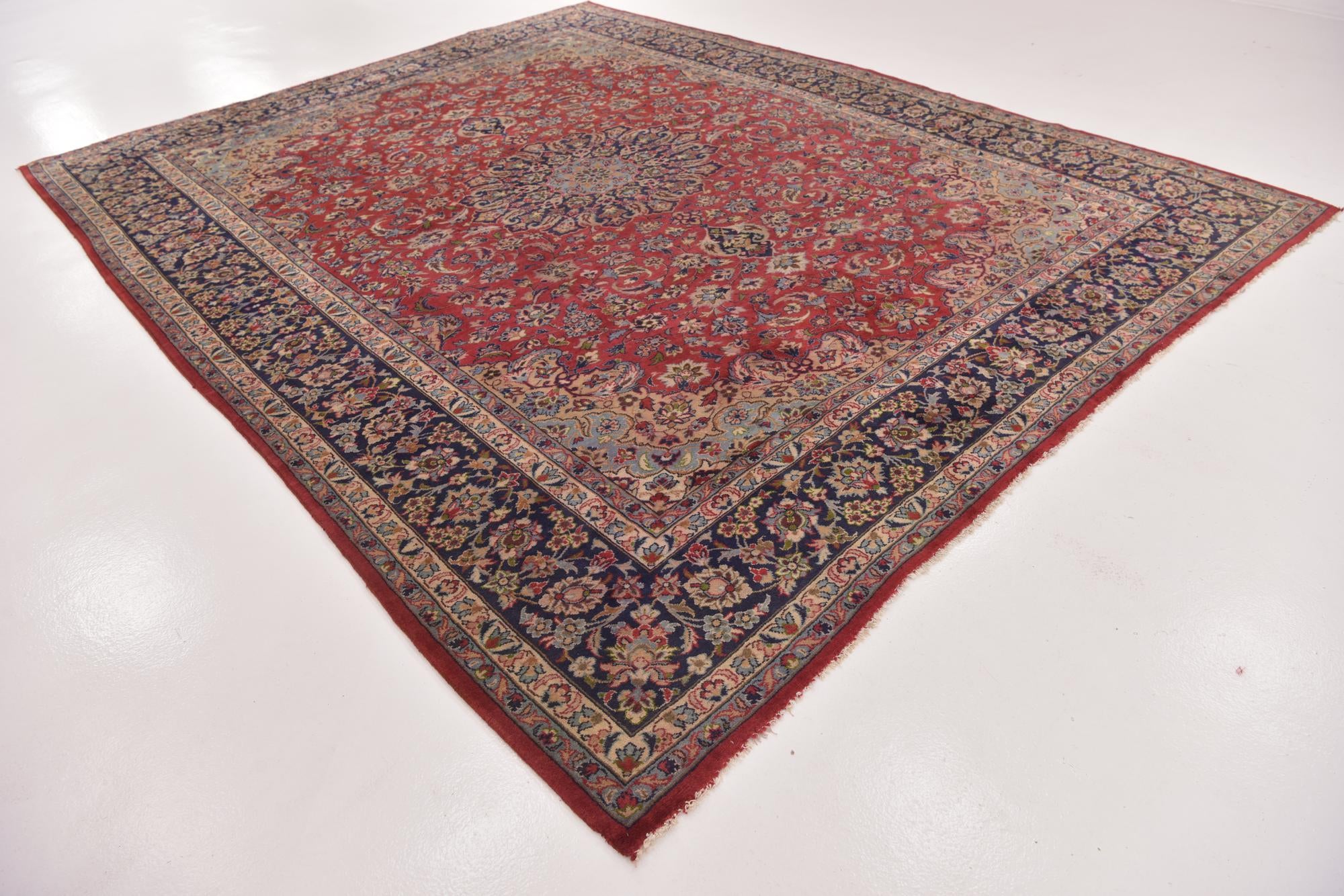 9' 9 x 12' 8 Hand Knotted Isfahan Persian Wool Rug
