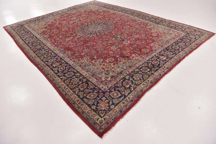 9' 9 x 12' 8 Hand Knotted Isfahan Persian Wool Rug