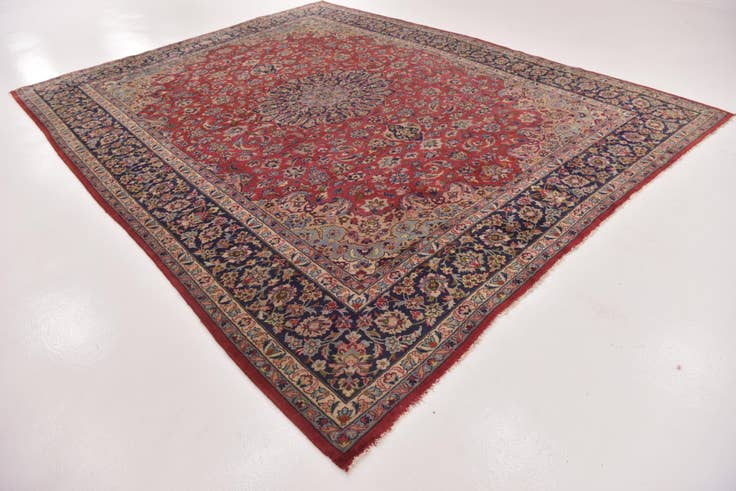 Detail image of 9' 9 x 12' 8 Hand Knotted Isfahan Persian Wool Rug