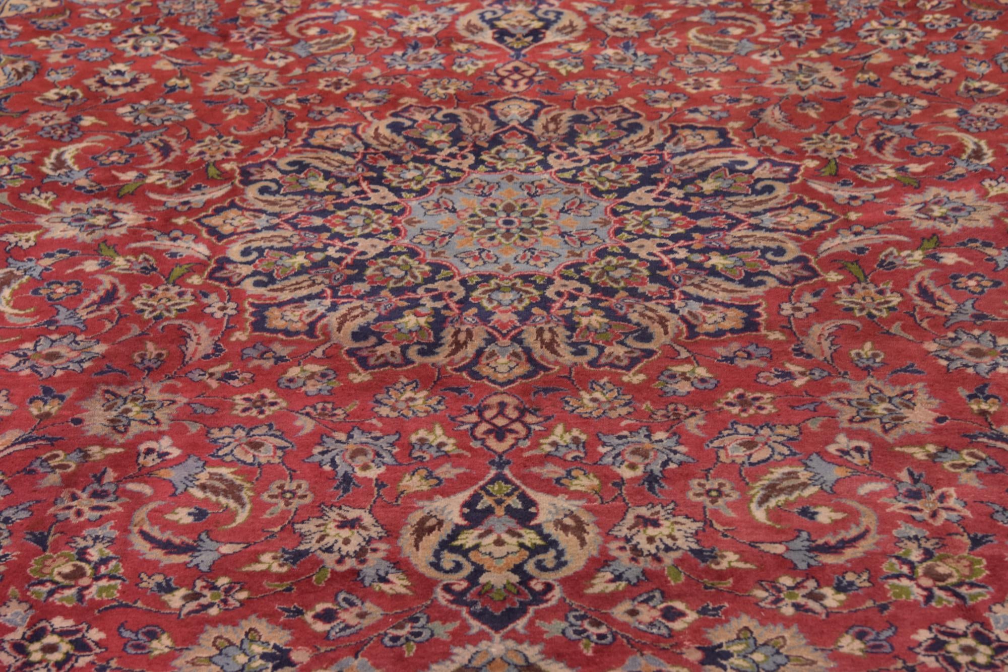 9' 9 x 12' 8 Hand Knotted Isfahan Persian Wool Rug