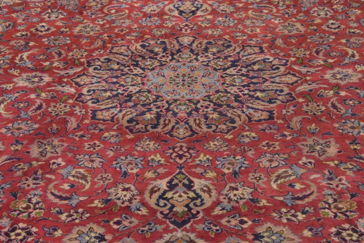 Detail image of 9' 9 x 12' 8 Hand Knotted Isfahan Persian Wool Rug