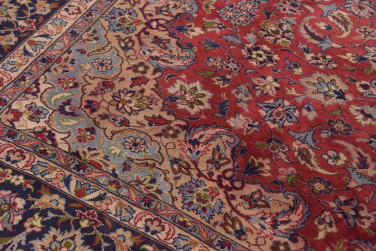 Detail image of 9' 9 x 12' 8 Hand Knotted Isfahan Persian Wool Rug