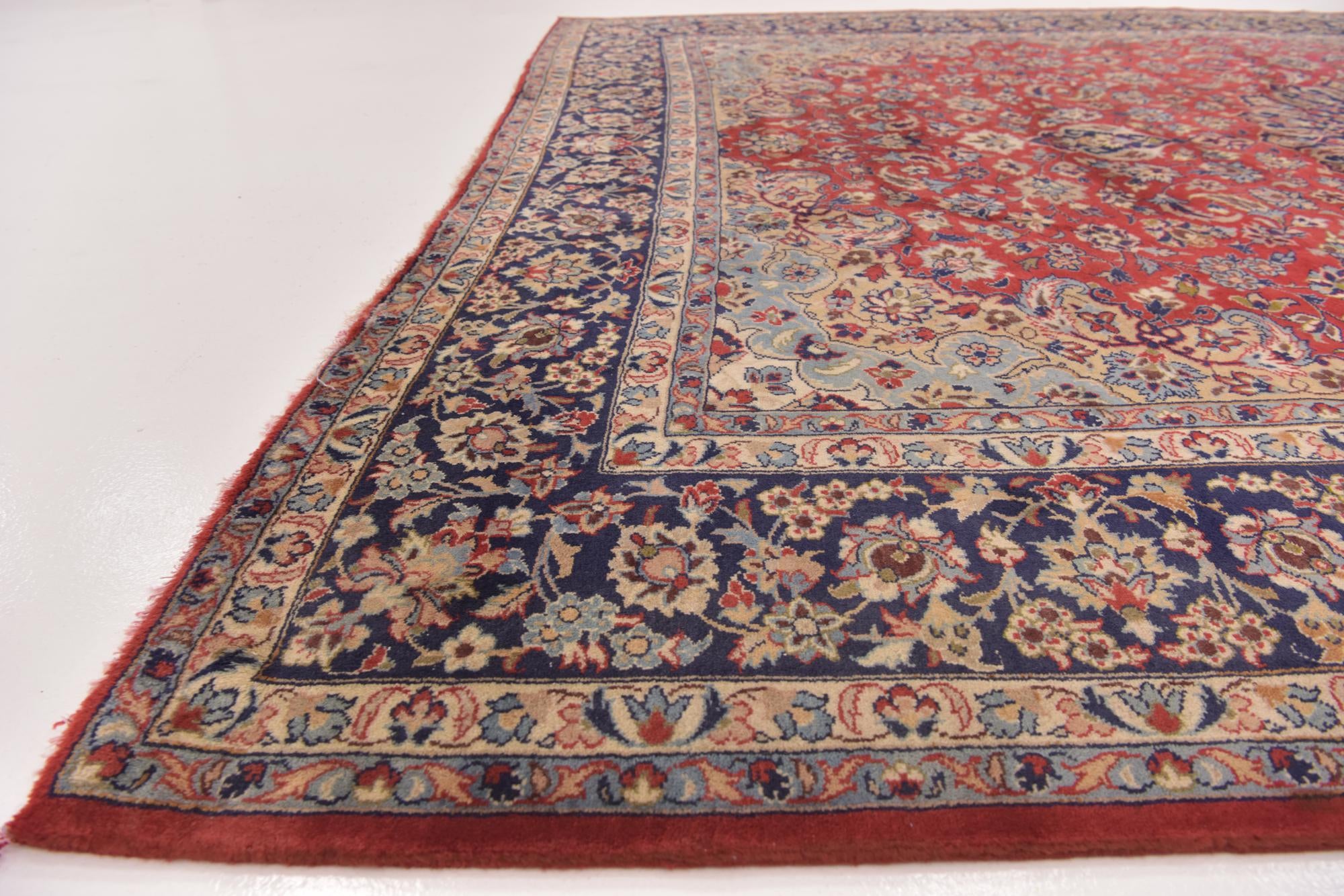 9' 9 x 12' 8 Hand Knotted Isfahan Persian Wool Rug