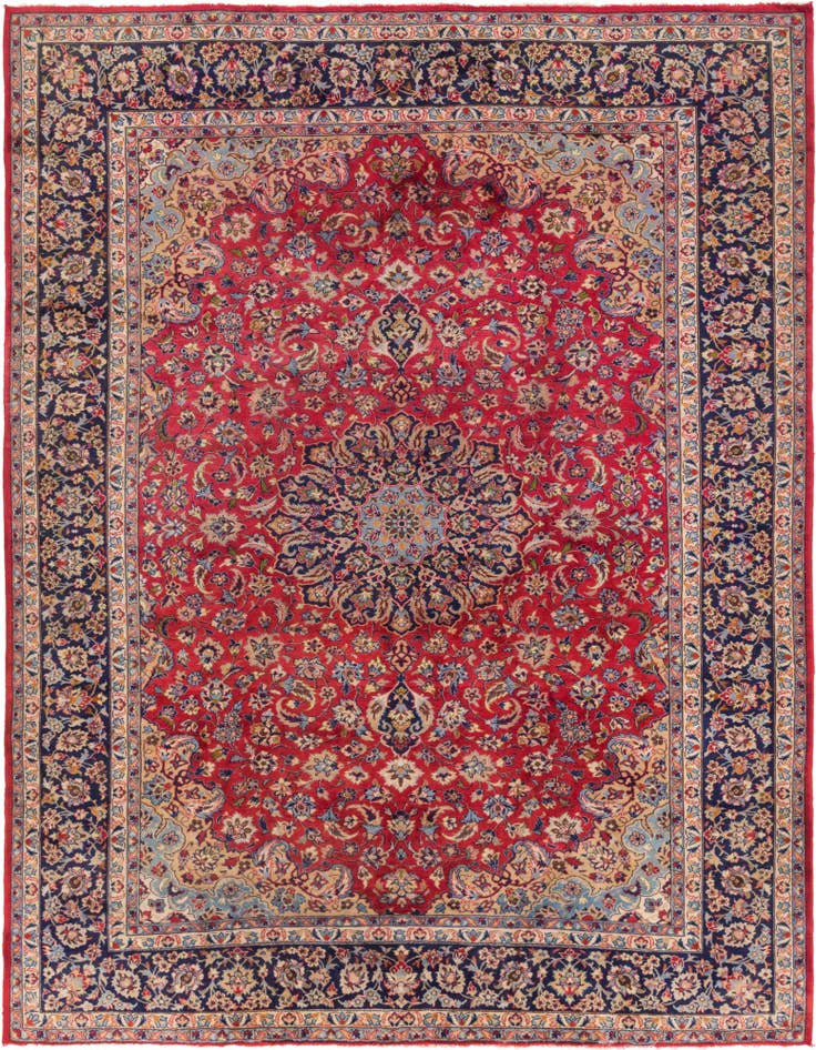 Detail image of 9' 9 x 12' 8 Hand Knotted Isfahan Persian Wool Rug
