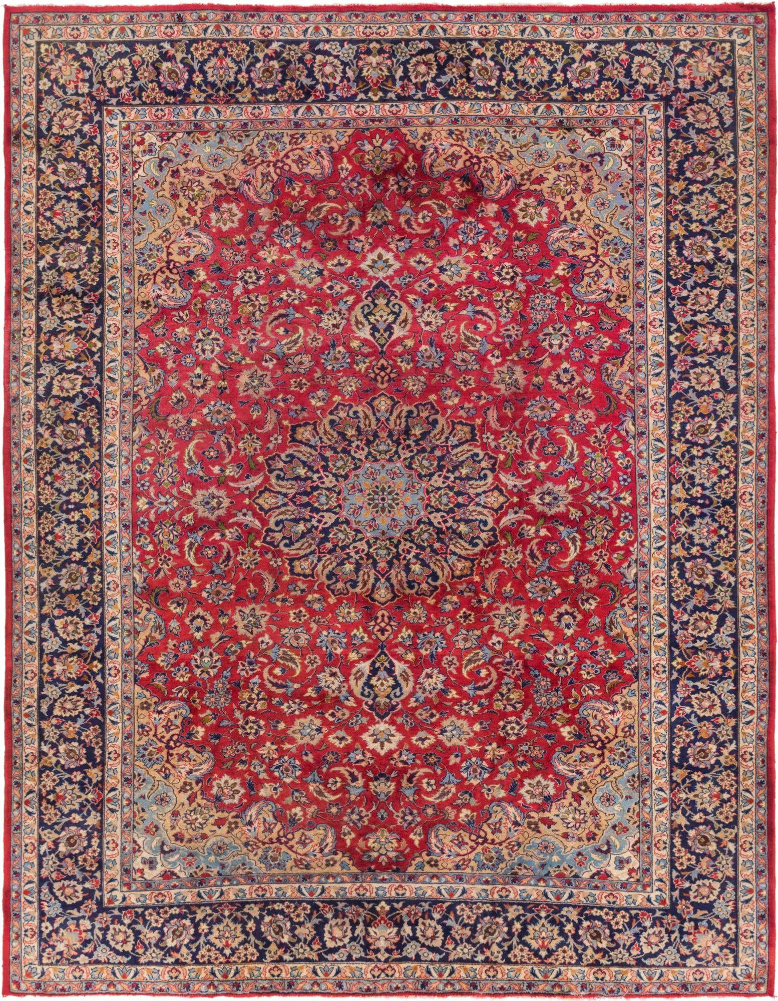 9' 9 x 12' 8 Hand Knotted Isfahan Persian Wool Rug