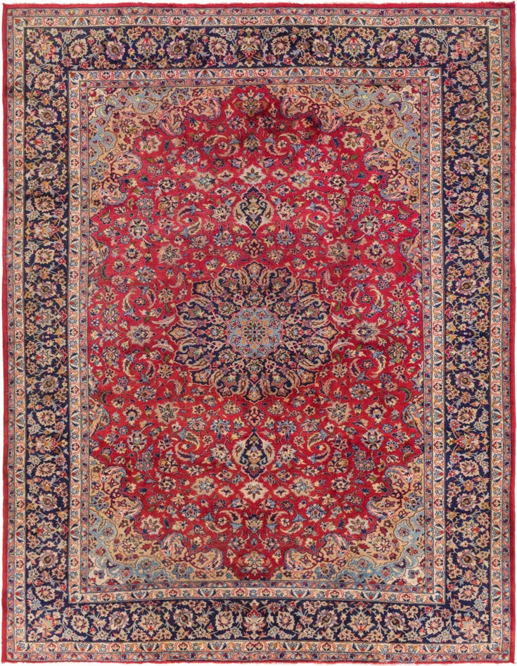 Detail image of 9' 9 x 12' 8 Hand Knotted Isfahan Persian Wool Rug