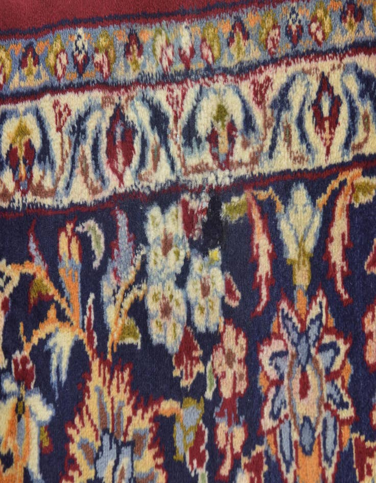 Detail image of 9' 7 x 12' 10 Hand Knotted Isfahan Persian Wool Rug