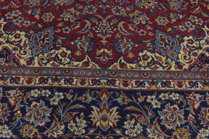 10' x 15' Hand Knotted Isfahan Persian Wool Rug
