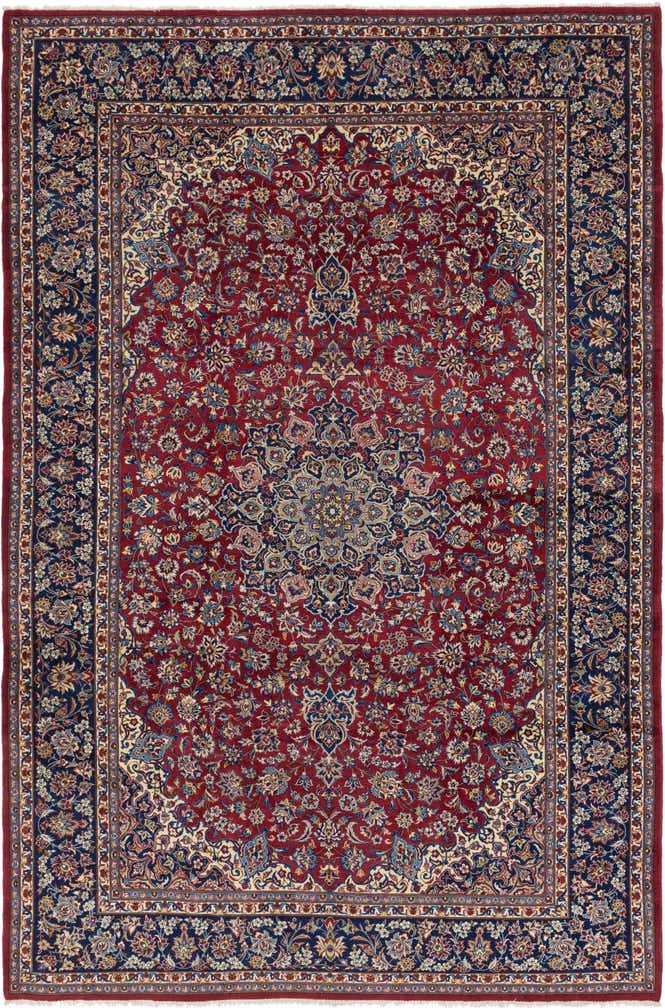 10' x 15' Hand Knotted Isfahan Persian Wool Rug