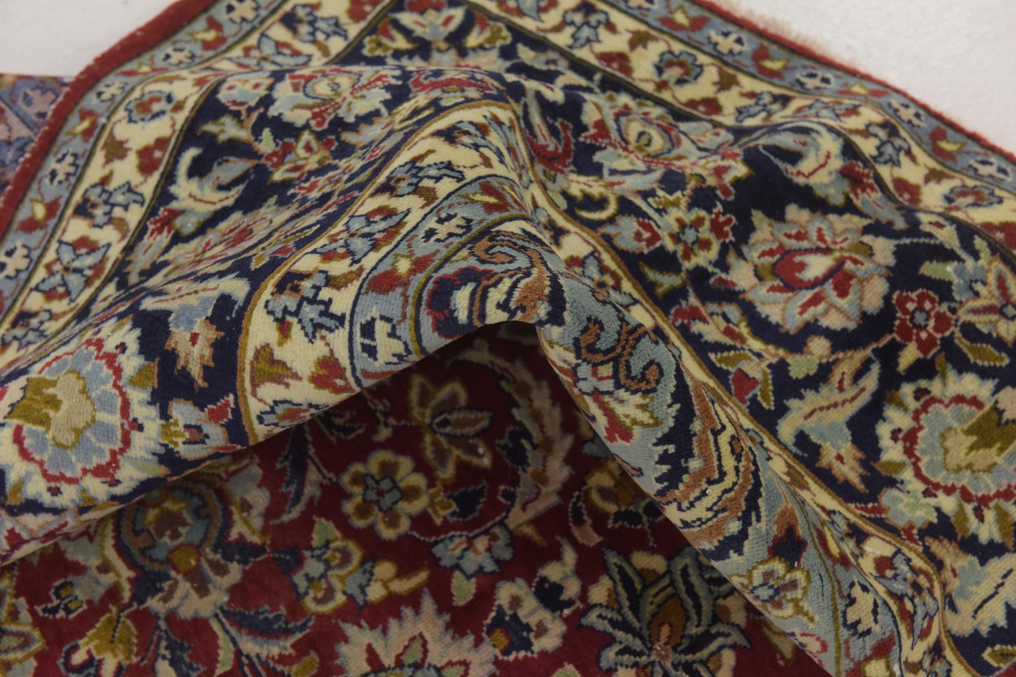 9' 4 x 13' 7 Hand Knotted Isfahan Persian Wool Rug