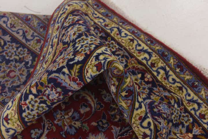 9' 6 x 13' 6 Hand Knotted Isfahan Persian Wool Rug