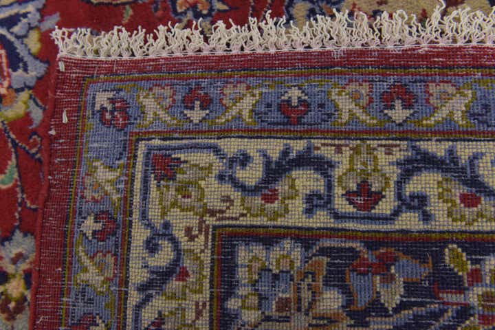 9' 6 x 13' 6 Hand Knotted Isfahan Persian Wool Rug