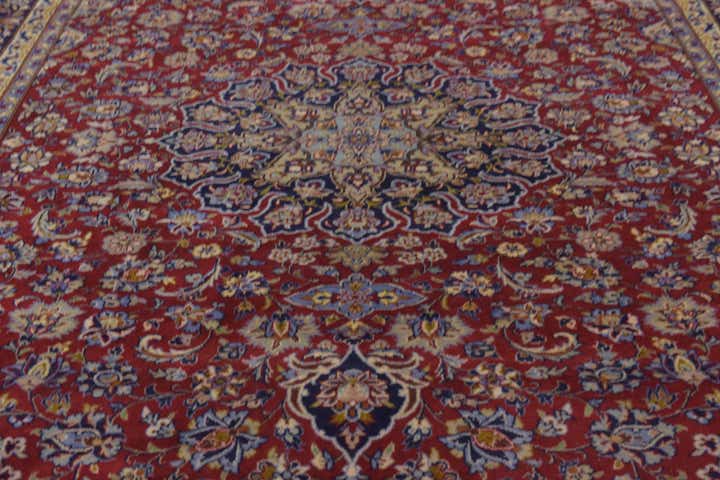 9' 6 x 13' 6 Hand Knotted Isfahan Persian Wool Rug