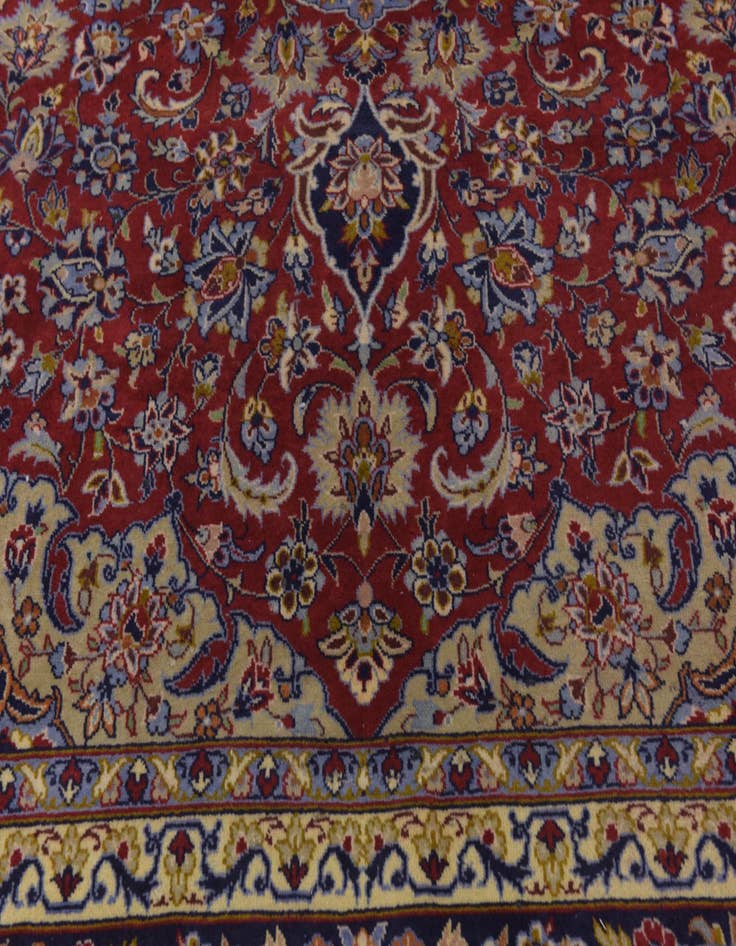 Detail image of 9' 6 x 13' 6 Hand Knotted Isfahan Persian Wool Rug