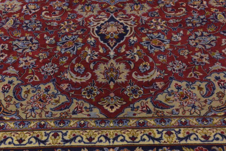 9' 6 x 13' 6 Hand Knotted Isfahan Persian Wool Rug
