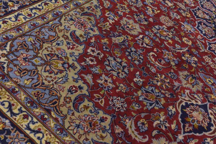 9' 6 x 13' 6 Hand Knotted Isfahan Persian Wool Rug