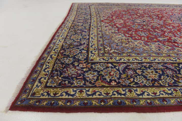 9' 6 x 13' 6 Hand Knotted Isfahan Persian Wool Rug