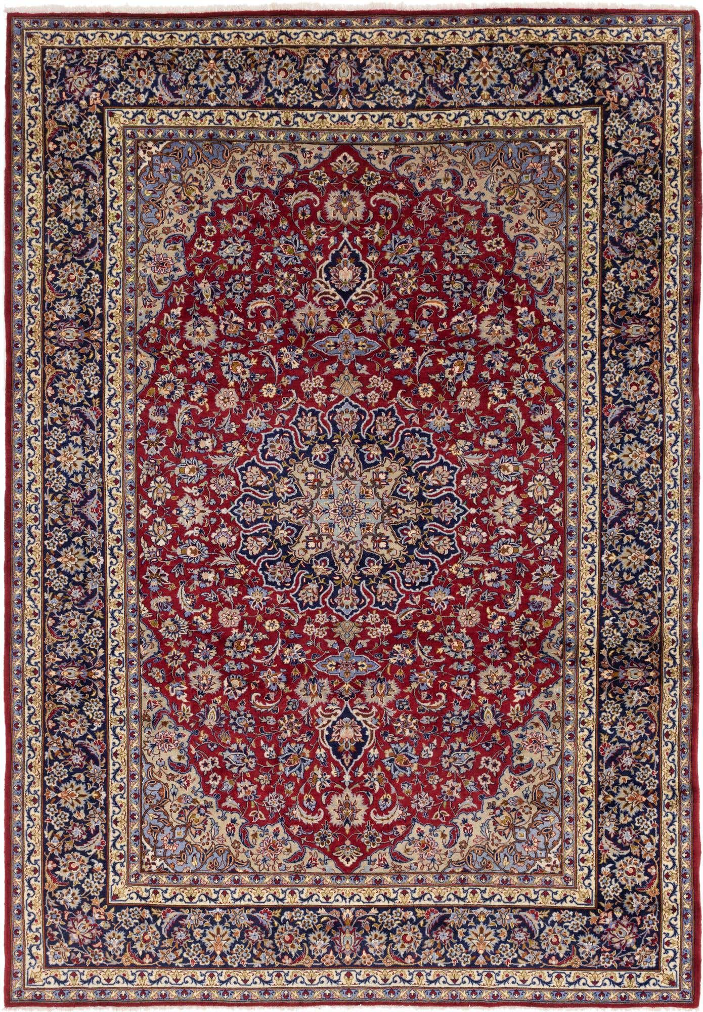 9' 6 x 13' 6 Hand Knotted Isfahan Persian Wool Rug