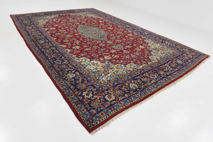 Detail image of 9' 8 x 14' 8 Hand Knotted Isfahan Persian Wool Rug
