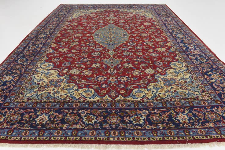 Detail image of 9' 8 x 14' 8 Hand Knotted Isfahan Persian Wool Rug