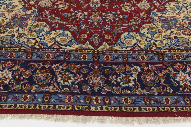 Detail image of 9' 8 x 14' 8 Hand Knotted Isfahan Persian Wool Rug